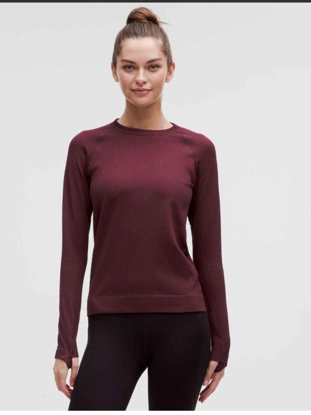 Lululemon Rest Less Pullover in Rib Garnet